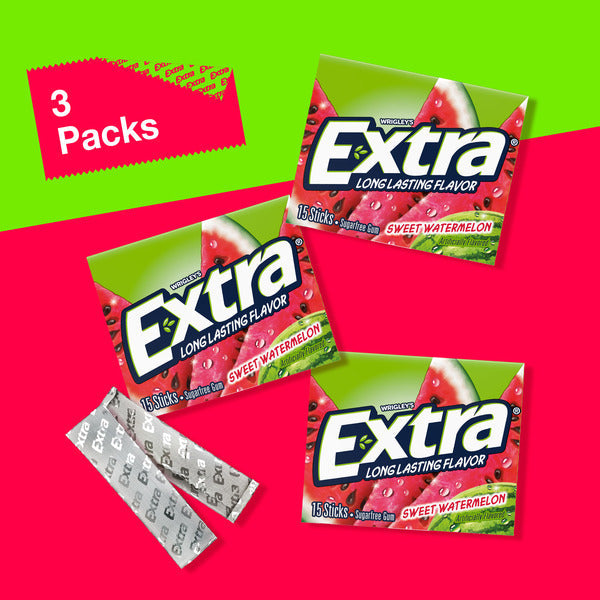 Extra Sweet Watermelon Sugar Free Chewing Gum Multipack