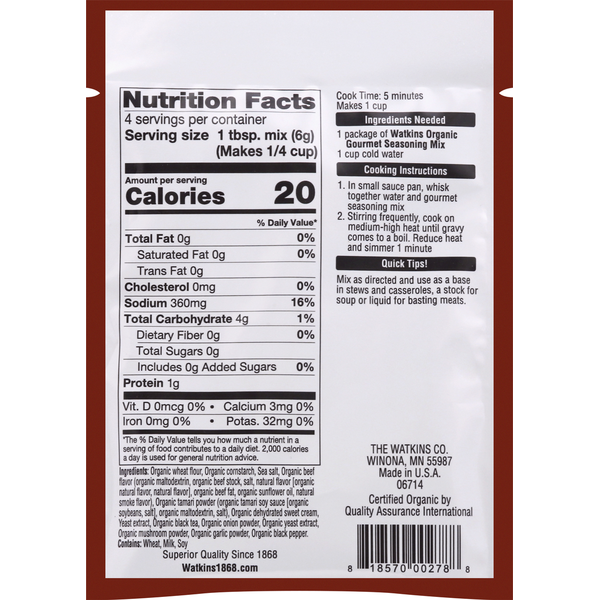 Watkins Brown Gravy, Organic