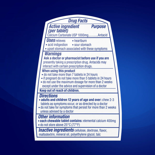 TUMS Chewable Antacid Tablets