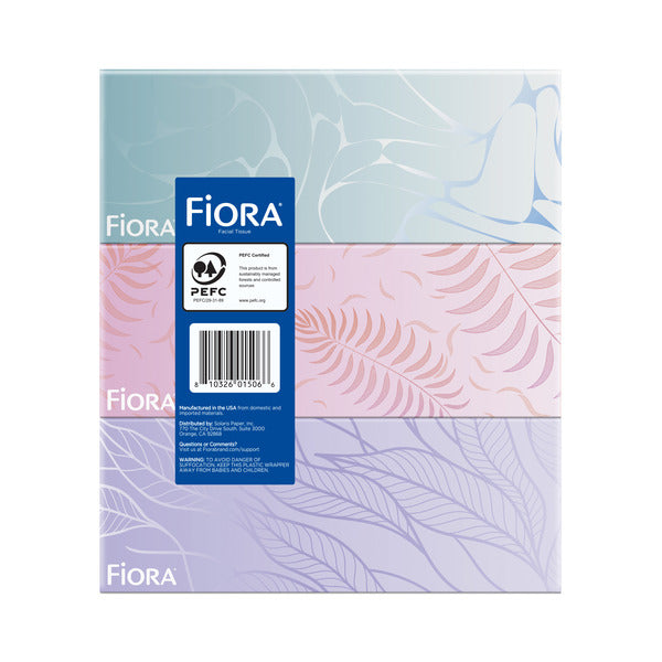 Fiora Facial Tissue, 2Ply, Flat Box