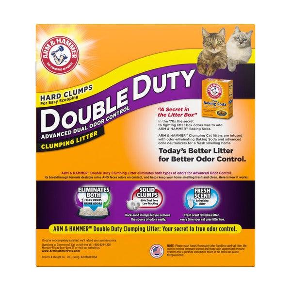 Arm & Hammer Double Duty Dual Advanced Odor Control Scented Clumping Cat Litter