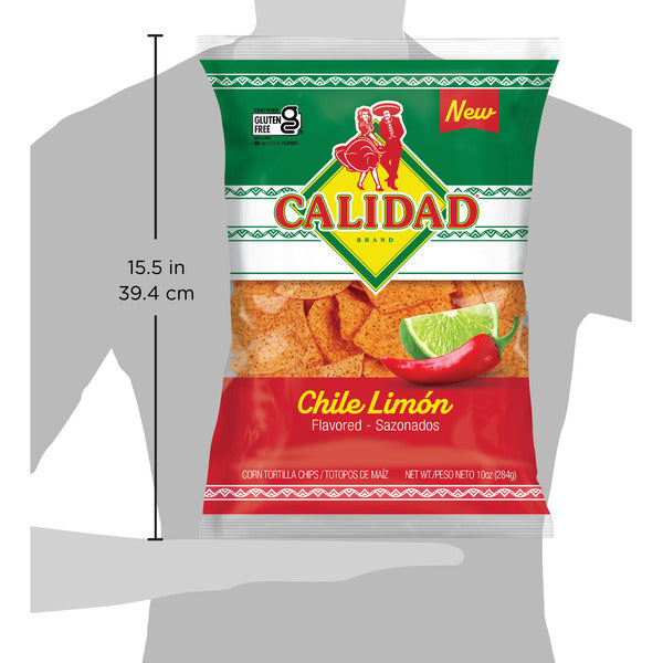 Calidad Chile Limon Tortilla Chips, 10 Ounce Bag