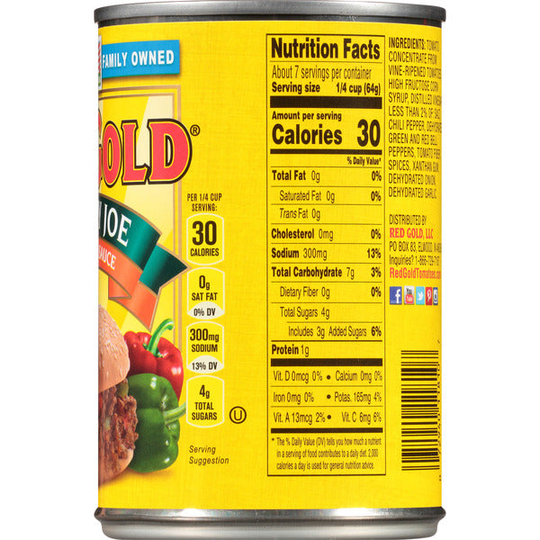 Red Gold Sloppy Joe Original Sauce