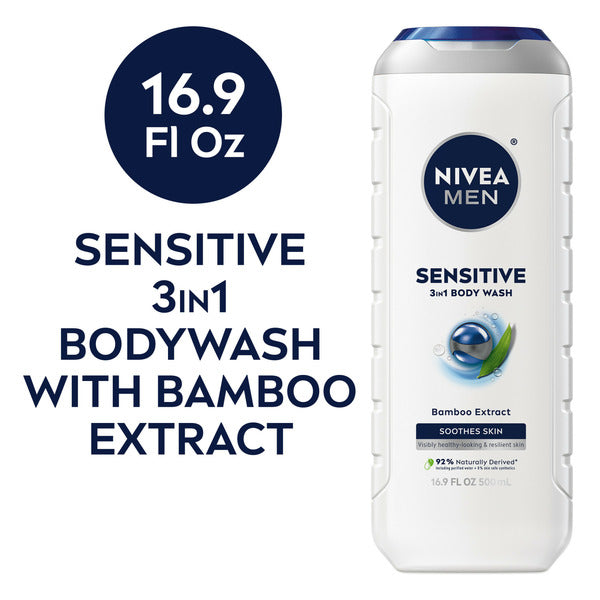 NIVEA Men Sensitive Body Wash with Bamboo Extract