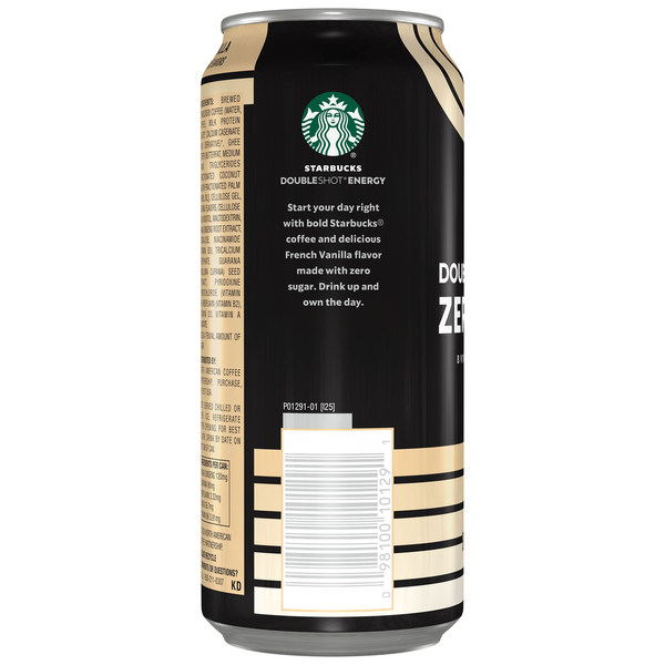 Starbucks Zero Sugar Doubleshot French Vanilla Iced Coffee Can