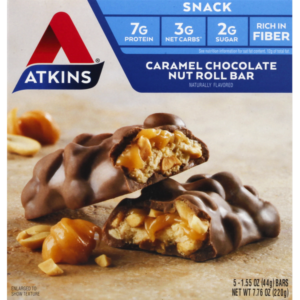 Atkins Snack Bar, Caramel Chocolate Nut Roll