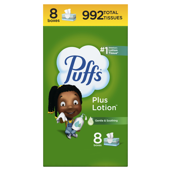 Puffs Plus Lotion Facial Tissue
