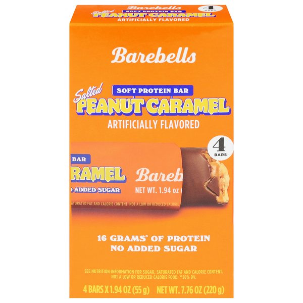 Barebells No Added Sugar Salted Peanut Caramel Soft Protein Bar