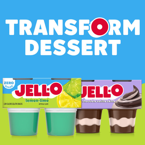 Jell-O Lemon-Lime Sugar Free Refrigerated Gelatin