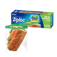 Ziploc XL Sandwich Bags with EasyGuide™ Texture, G...
️