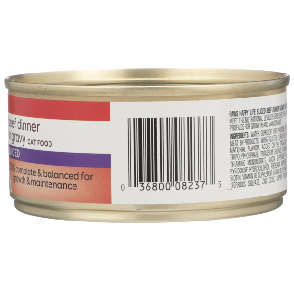 Paws Happy Life Beef Dinner In Gravy Sliced Cat Food