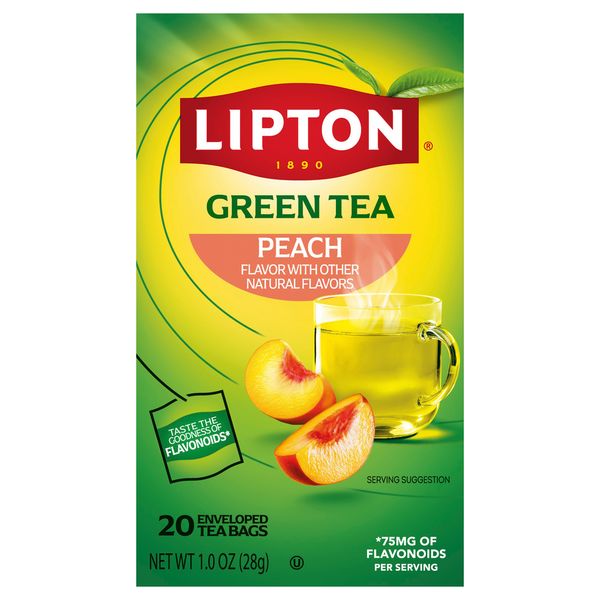 Lipton Tea Bags Peach Green Tea