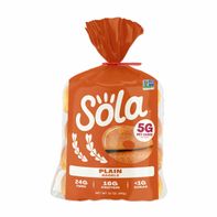 SOLA Plain Bagels, Non-GMO, No Added Sugar️