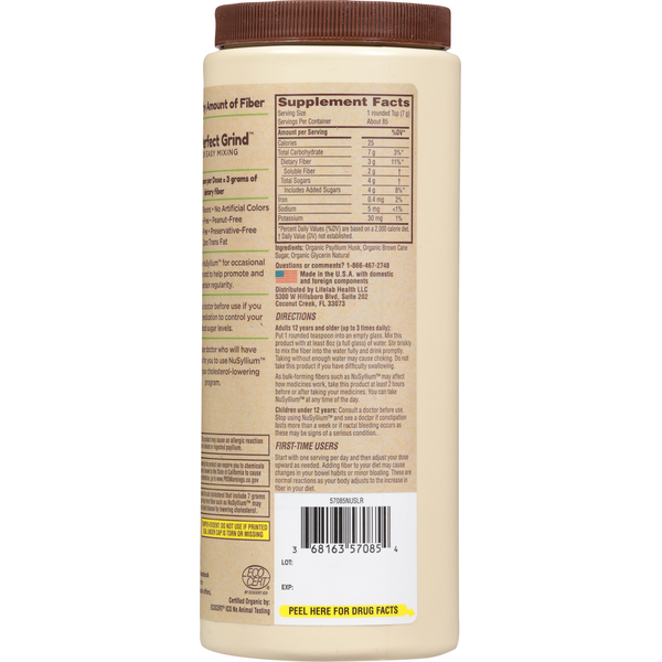 NuSyllium Psyllium Fiber, Organic, Unflavored