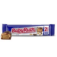 Baby Ruth Candy Bar with Chocolatey Caramel, Peanuts, and Nougat, 2 Piece Share Pack, 3.3 oz