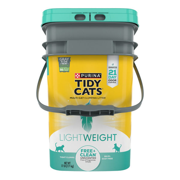 Purina Tidy Cats Low Dust, Clumping Cat Litter, LightWeight Free & Clean Unscented, Multi Cat