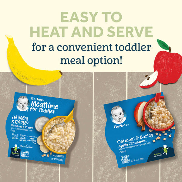 Gerber Hot Cereal with Real Fruit, Apple Cinnamon