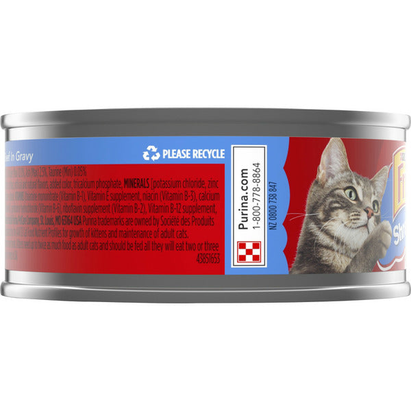 Purina Friskies Gravy Wet Cat Food, Shreds With Beef in Gravy
