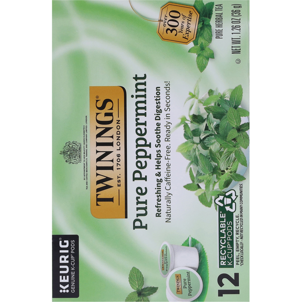 Twinings K-Cup Pods Pure Peppermint Herbal Tea