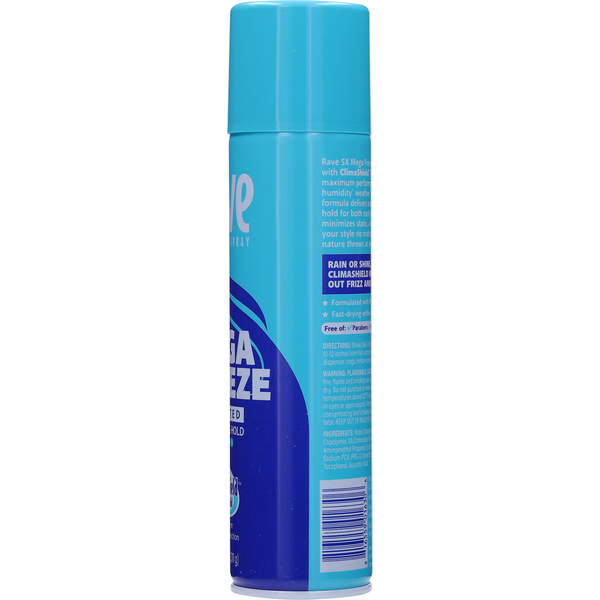 Rave 5x Mega Freeze Unscented Hair Spray