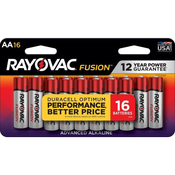 RAYOVAC AA Batteries, Double A Alkaline Batteries