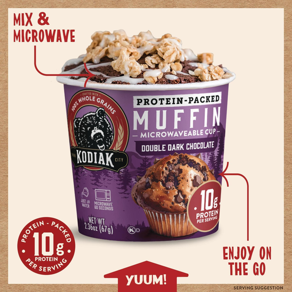 Kodiak Double Dark Chocolate Minute Muffin in a Cup