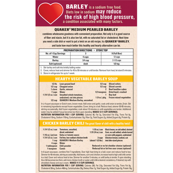 Quaker Barley, Medium, Pearled