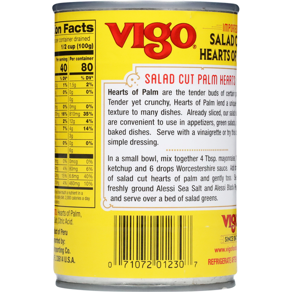 Vigo Hearts of Palm, Salad Cut, Imported