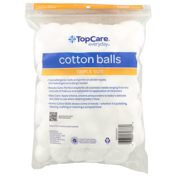 TopCare Cotton Balls Triple Size