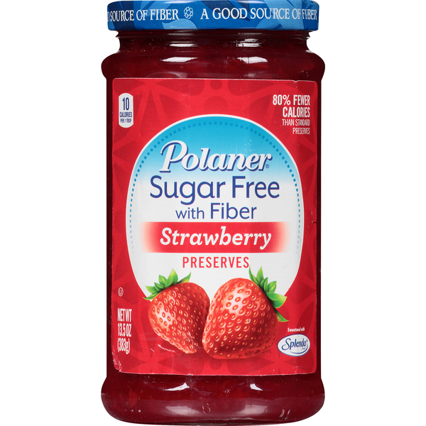 Polaner Preserves, Sugar Free, with Fiber, Strawberry
