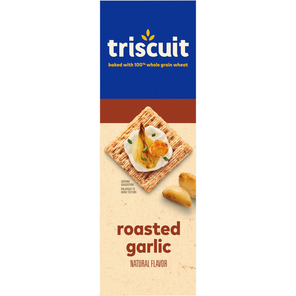 TRISCUIT Roasted Garlic Whole Grain Wheat Crackers
