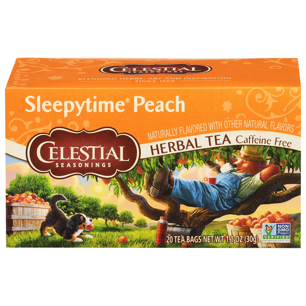 Celestial Seasonings Herbal Tea, Caffeine Free, Peach