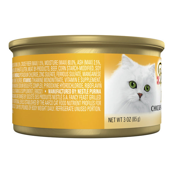 Purina Fancy Feast Grilled Wet Cat Food Chicken and Beef in Wet Cat Food Gravy