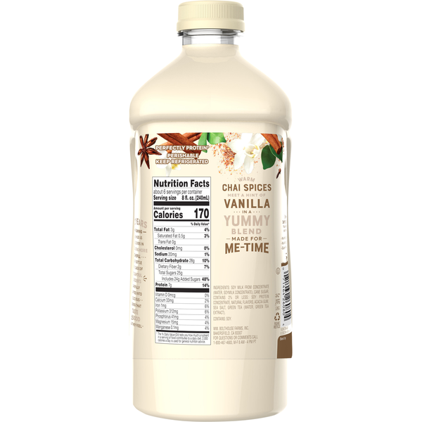 Bolthouse Farms Soy & Tea Beverage, Vanilla Chai