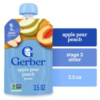 Gerber Stage 2 Baby Food Apple Pear Peach Puree Po...
️