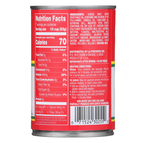 La Preferida Zesty Nacho Cheese Sauce, Ready-to-Eat