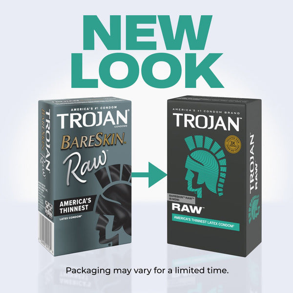 Trojan Raw Thinnest Latex Lubricated Condoms