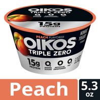Oikos Triple Zero Peach Greek Yogurt️