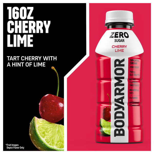 BODYARMOR Cherry Lime Zero Sugar Sports Drink Bottle