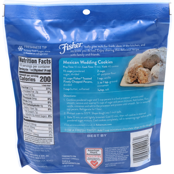 Fisher Pecans, Finely Chopped, Toasted