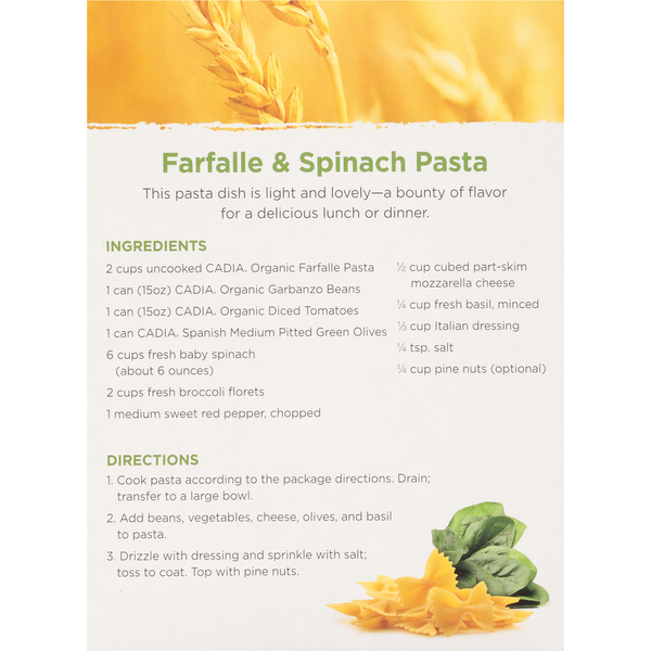 CADIA Farfalle, Organic