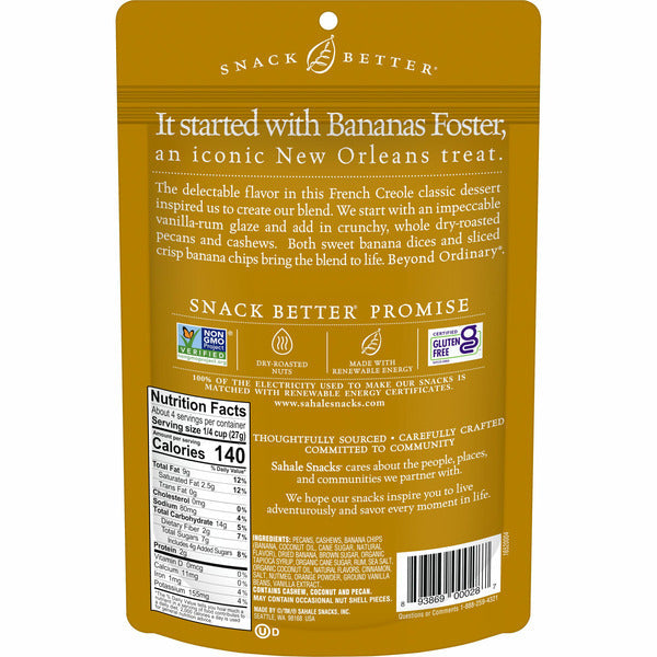 Sahale Snacks Glazed Mix, Banana Rum Pecans