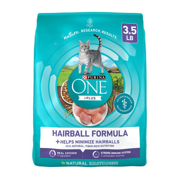 Purina ONE Natural Cat Food for Hairball Control, +PLUS Hairball Formula DestGlow