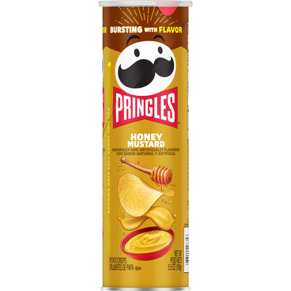 Pringles Honey Mustard Potato Crisps Chips, Lunch Snacks, 5.5 oz