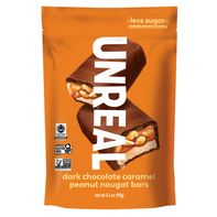 UNREAL Dark Chocolate Caramel, Peanut Nougat Bars
