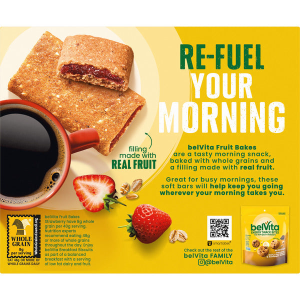 BELVITA Strawberry, Soft Baked Breakfast Bars 7.05 oz