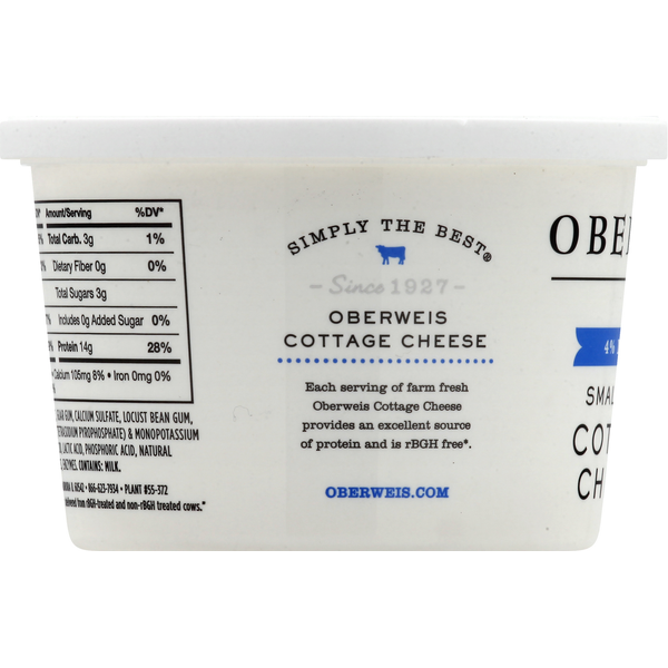 Oberweis Cottage Cheese, 4% Milkfat, Small Curd