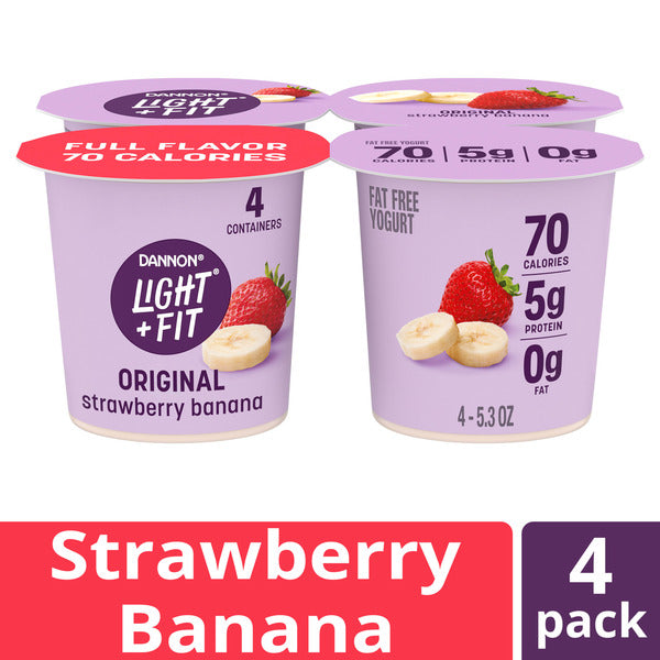 Dannon Light + Fit Original Strawberry Banana Fat Free Yogurt