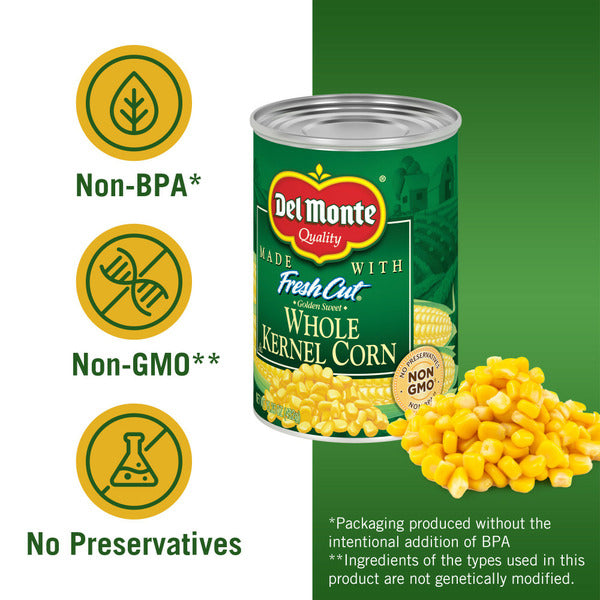 Del Monte FRESH CUT Whole Kernel Corn, Canned Vegetables