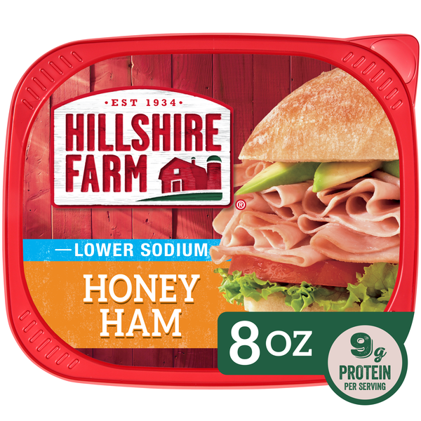 Hillshire Farm Ultra Thin Sliced Lower Sodium Honey Ham Sandwich Meat, 8 oz